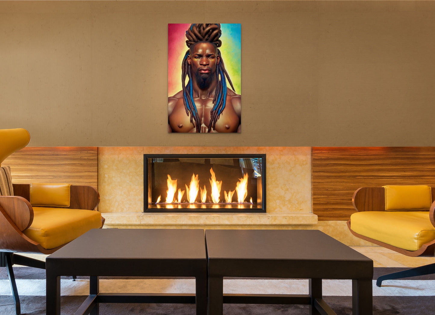 BRETHREN VERRON, African Portrait Canvas Wall Art.