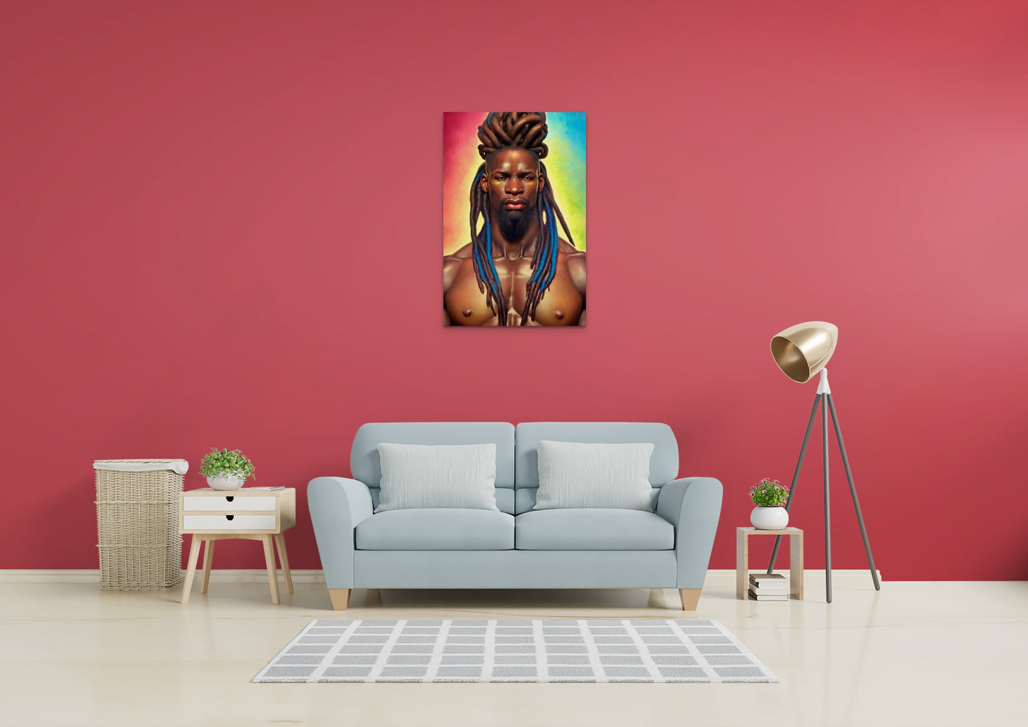 BRETHREN VERRON, African Portrait Canvas Wall Art.