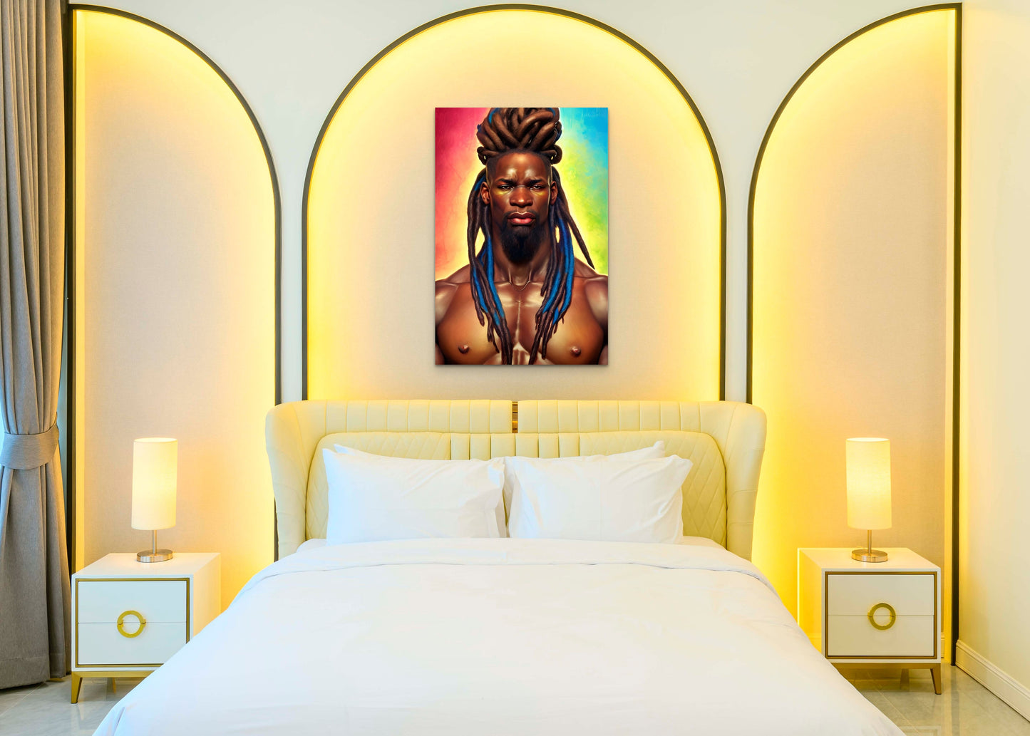 BRETHREN VERRON, African Portrait Canvas Wall Art.