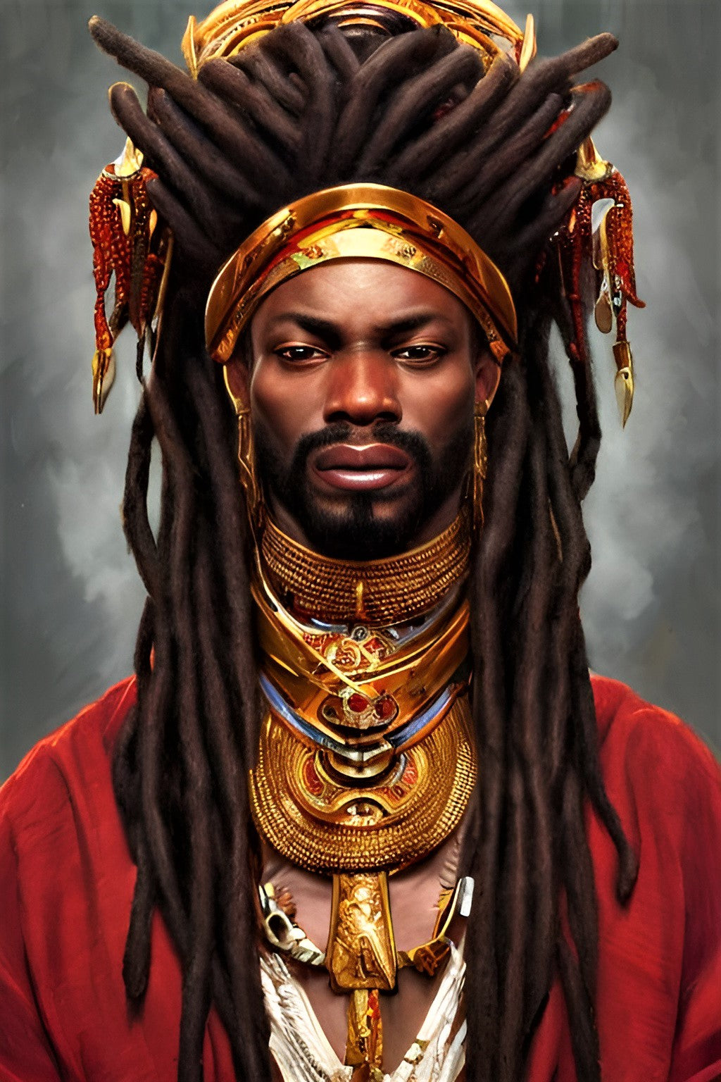 BRETHREN WAHBIMEE, African Portrait Canvas Wall Art.