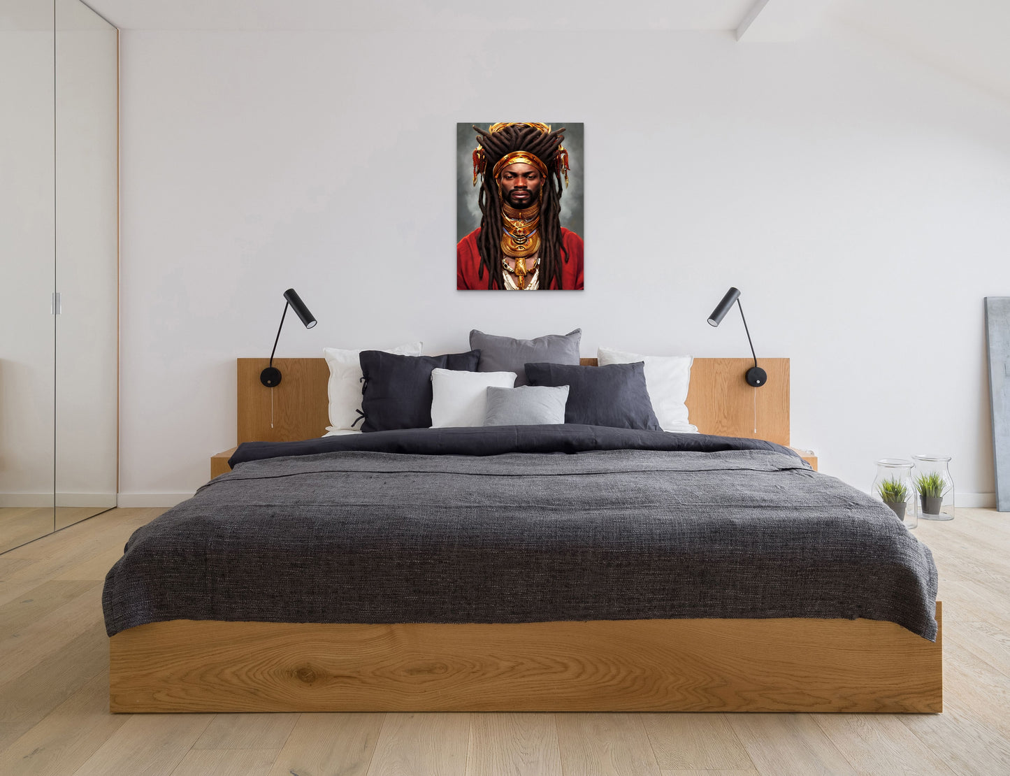 BRETHREN WAHBIMEE, African Portrait Canvas Wall Art.