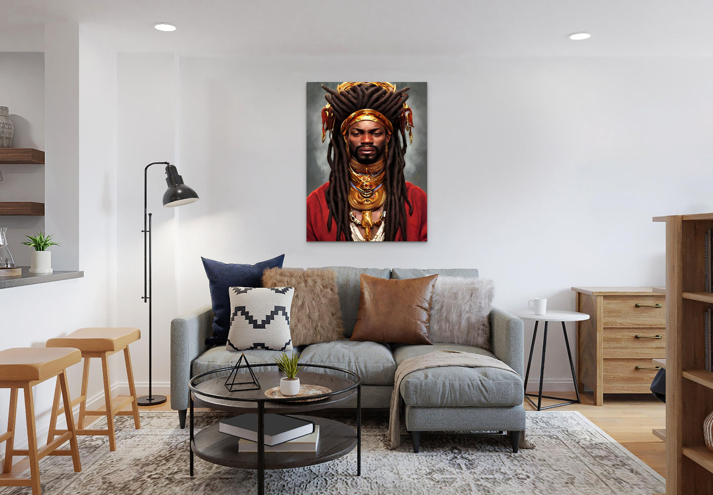 BRETHREN WAHBIMEE, African Portrait Canvas Wall Art.
