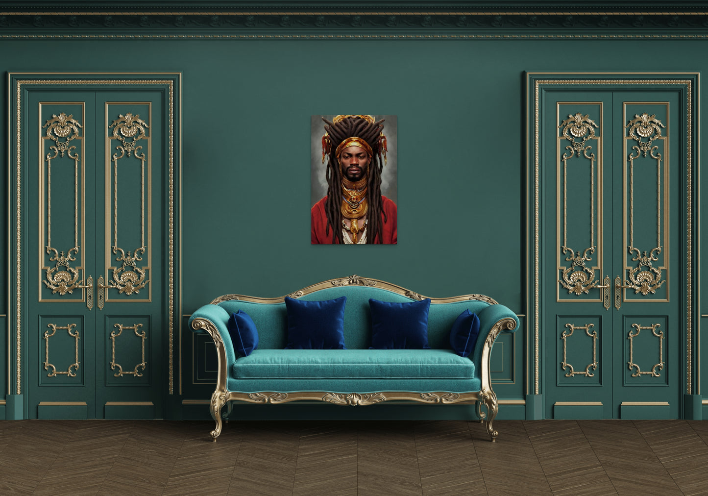 BRETHREN WAHBIMEE, African Portrait Canvas Wall Art.