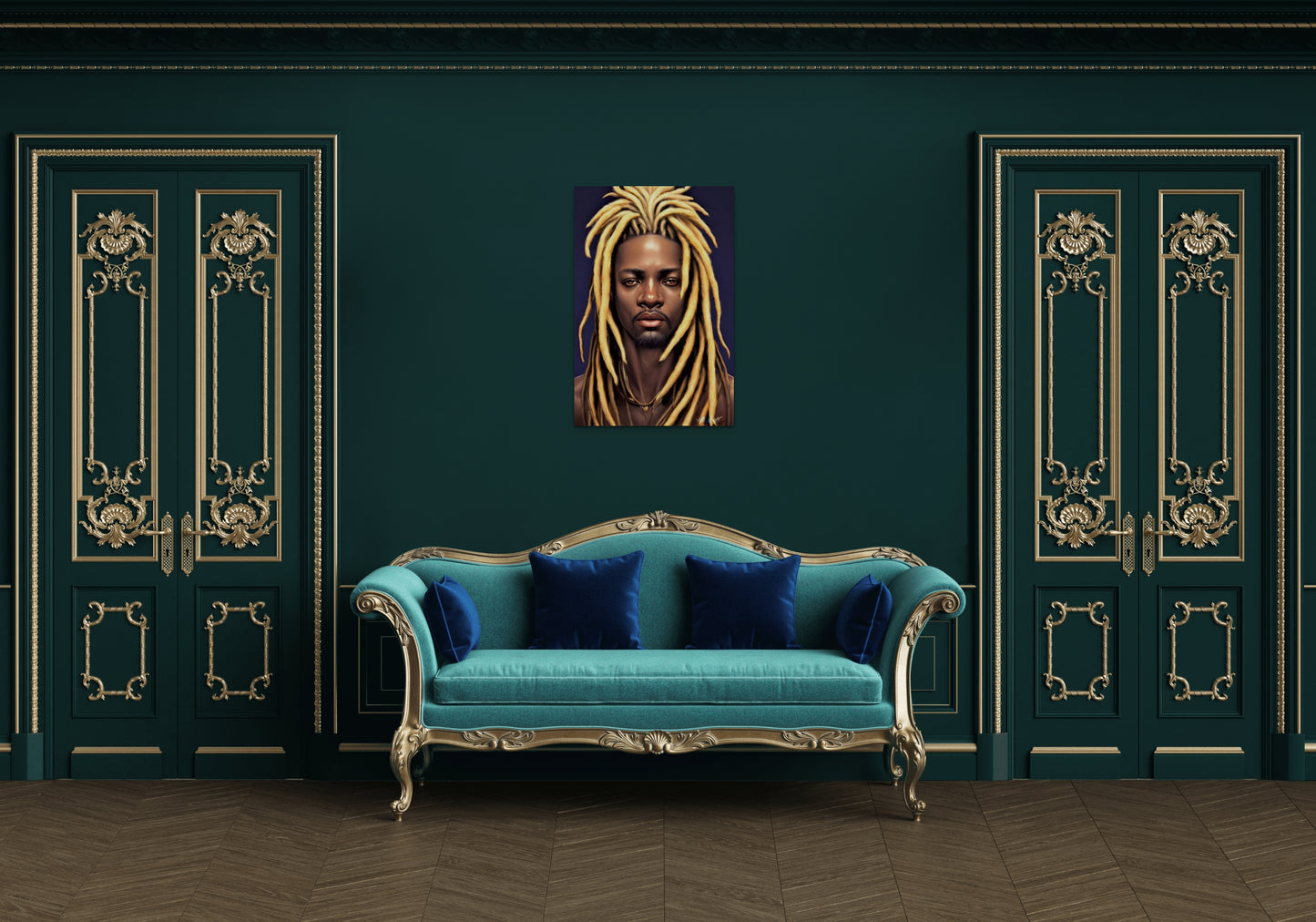 BRETRHEN KOAFFEE, African Portrait Canvas Wall Art.
