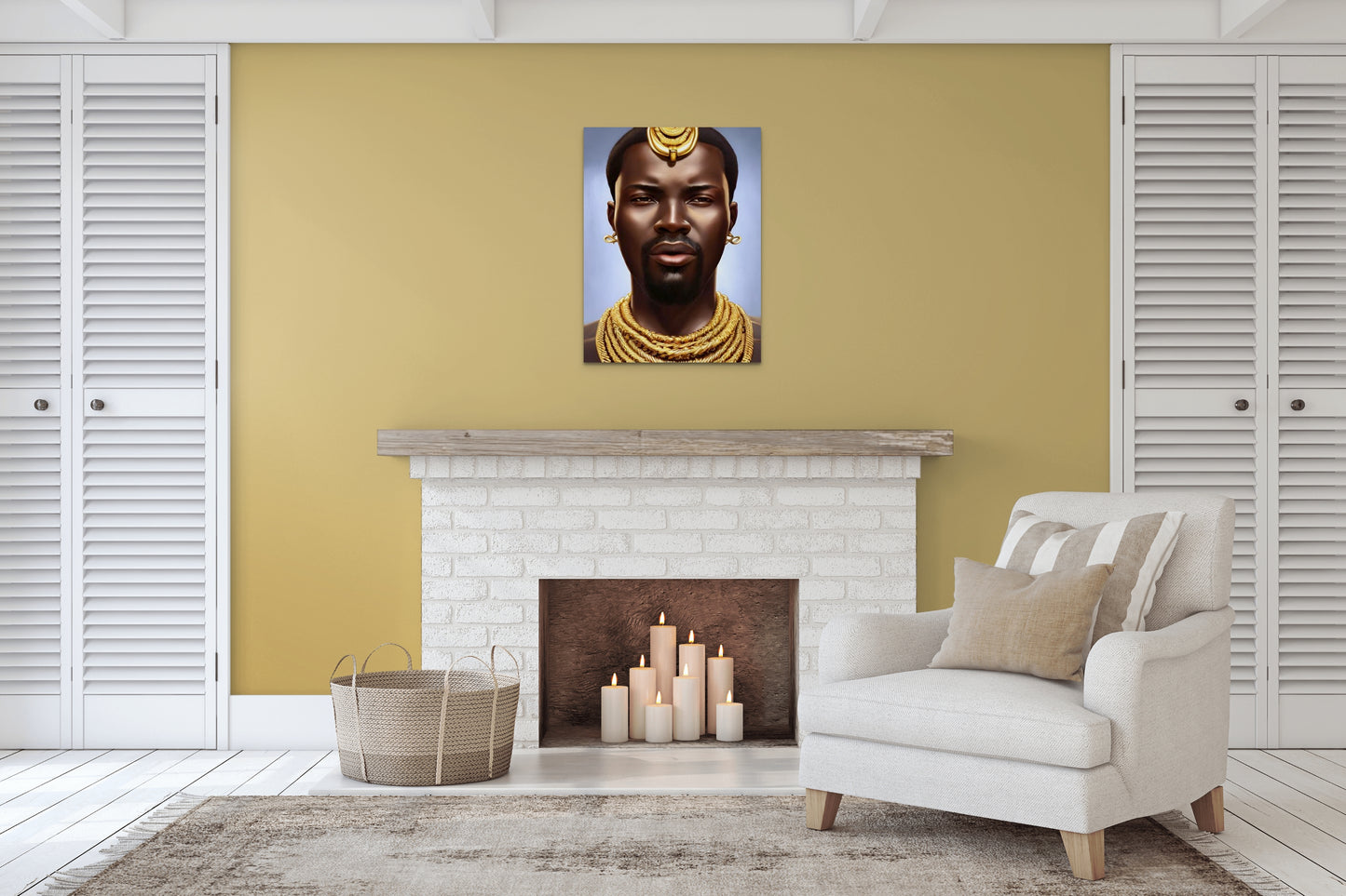 KING DAYJAHEE, African Portrait Canvas Wall Art.