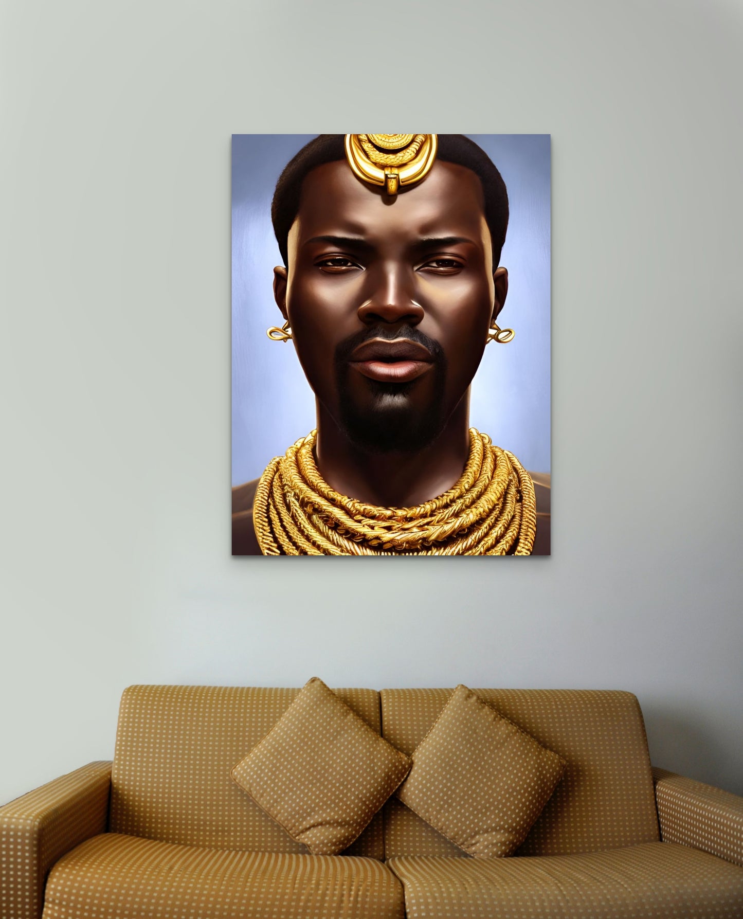 KING DAYJAHEE, African Portrait Canvas Wall Art.