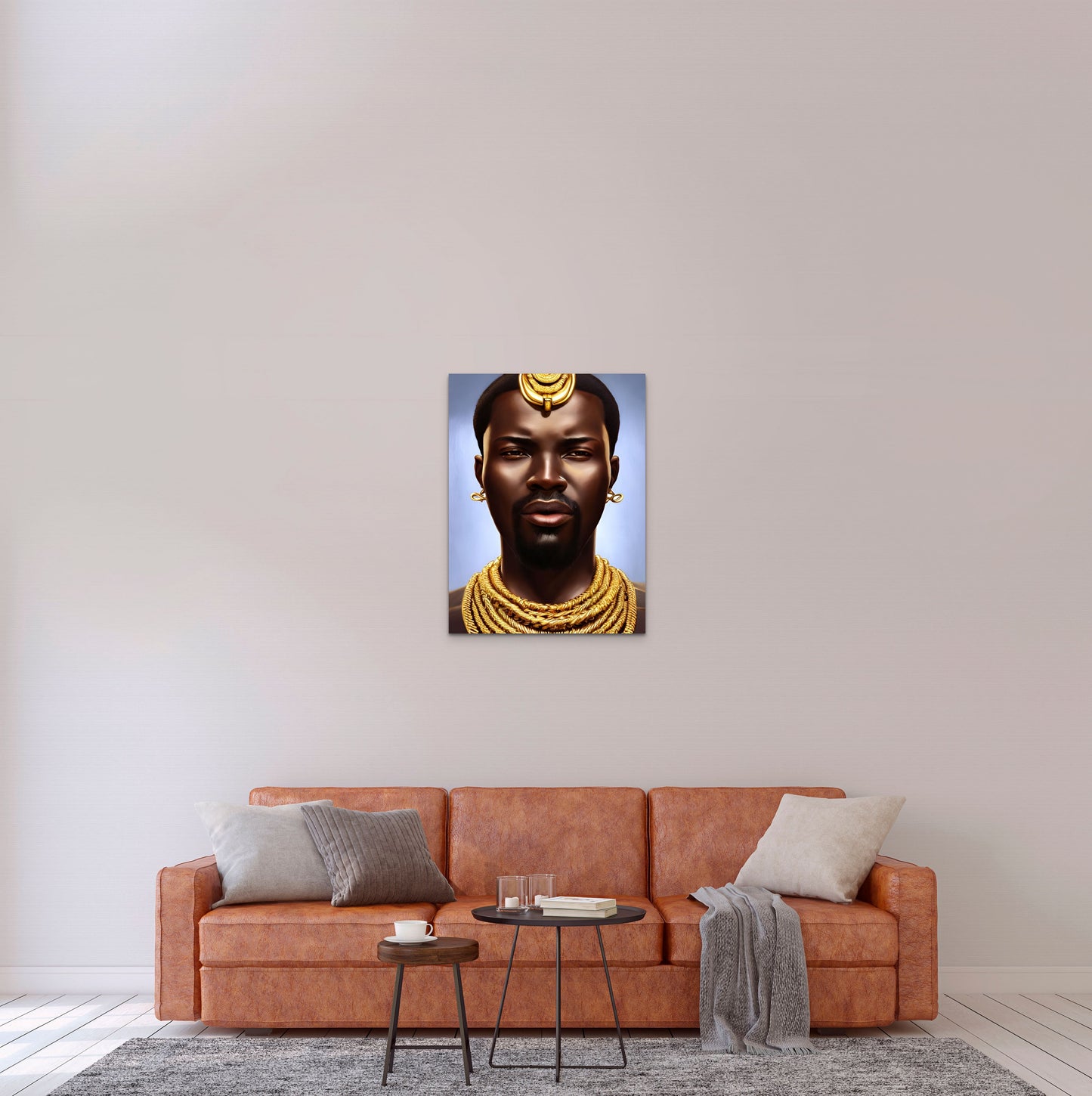 KING DAYJAHEE, African Portrait Canvas Wall Art.