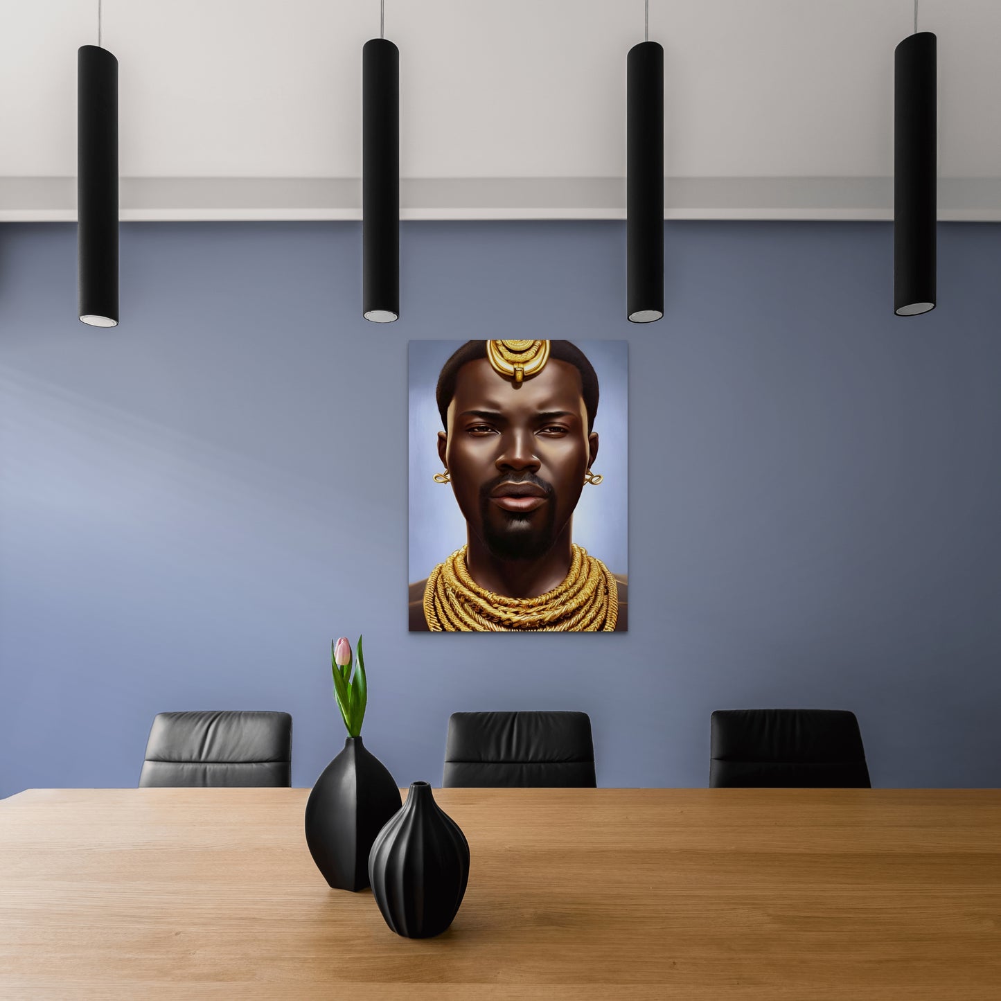 KING DAYJAHEE, African Portrait Canvas Wall Art.