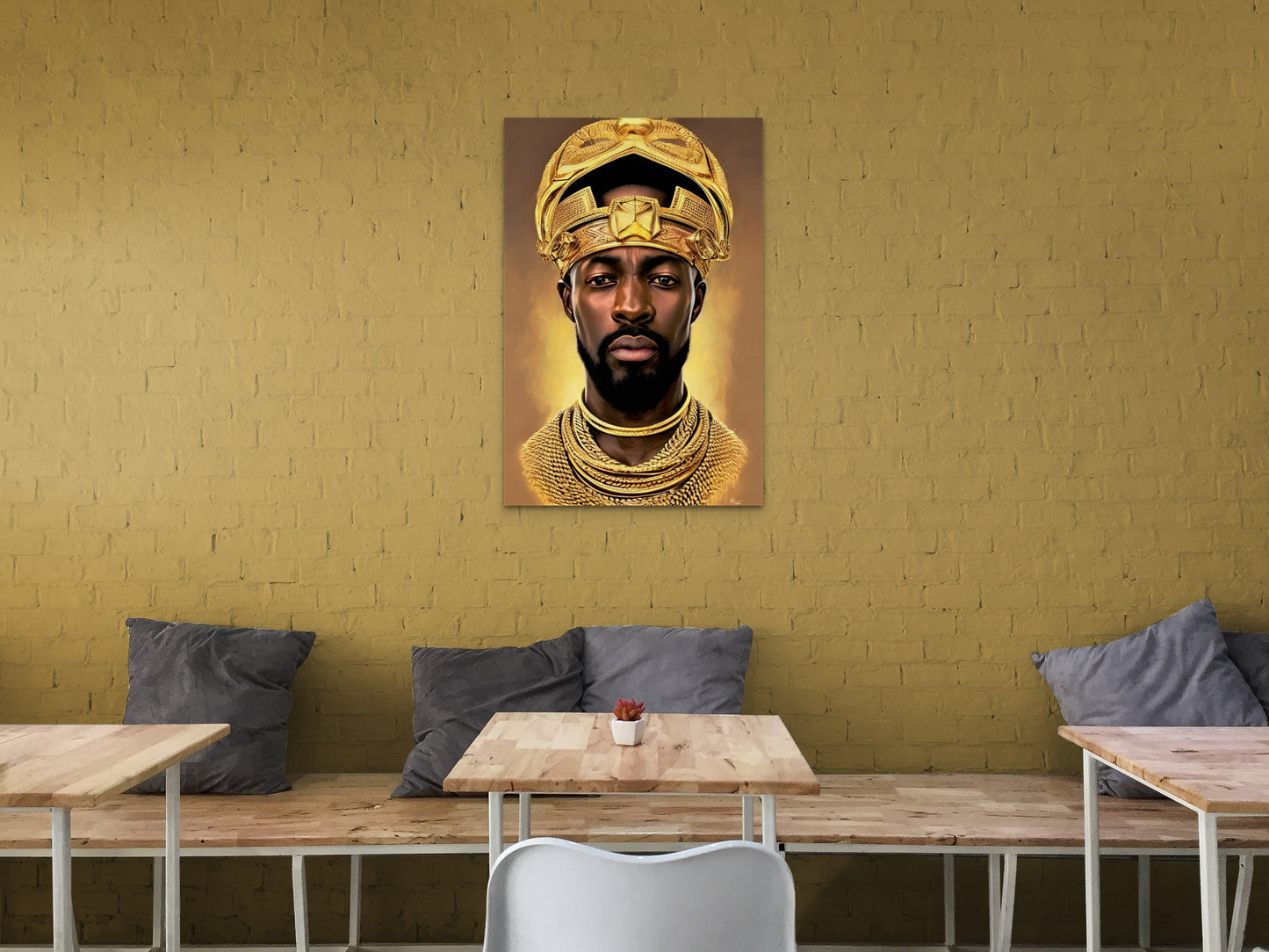 KING EEFUMAE, African Portrait Canvas Wall Art.