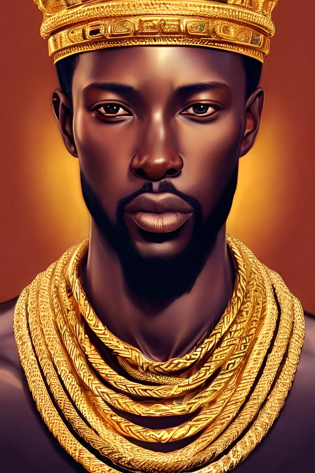 KING GOBOONDEM, African Portrait Canvas Wall Art.