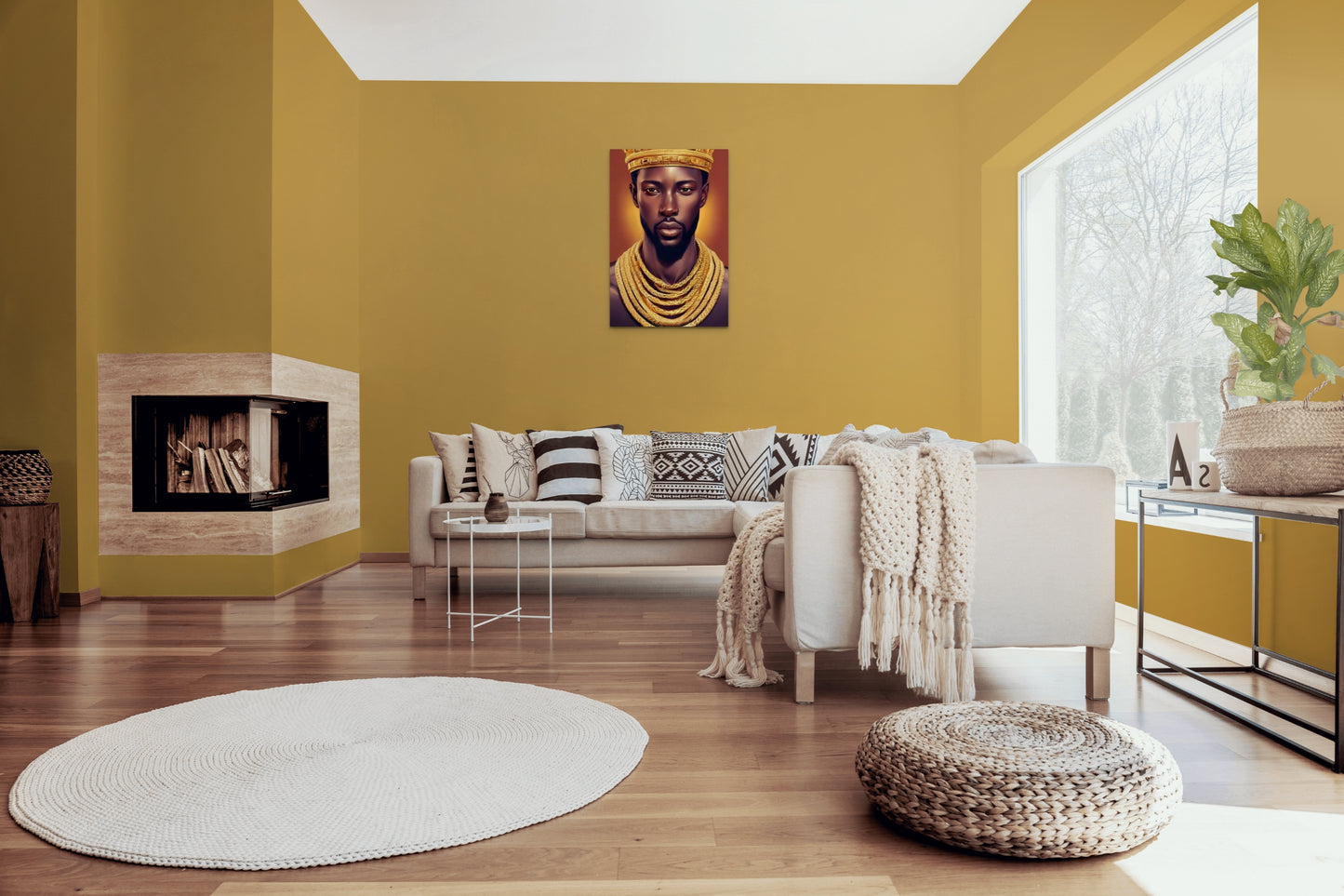 KING GOBOONDEM, African Portrait Canvas Wall Art.