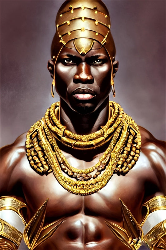 KING GREWDOVO, African Portrait Canvas Wall Art.