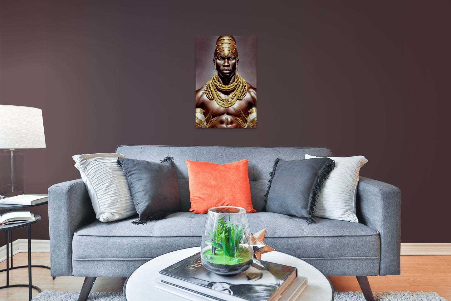 KING GREWDOVO, African Portrait Canvas Wall Art.