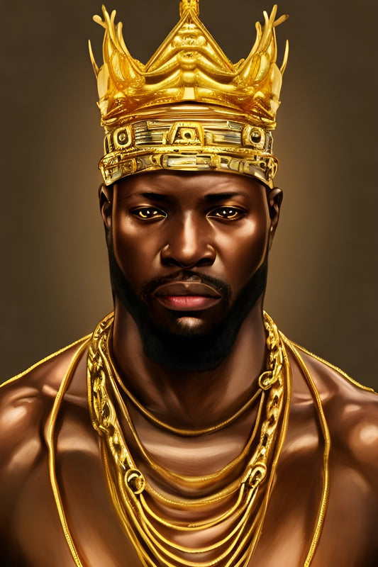 KING HAPUNOO, African Portrait Canvas Wall Art.