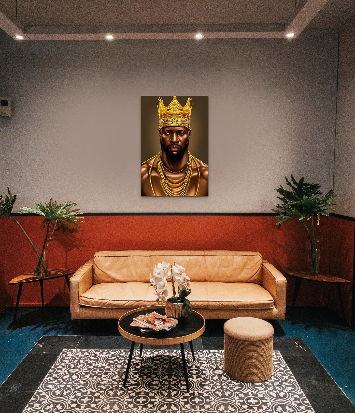 KING HAPUNOO, African Portrait Canvas Wall Art.