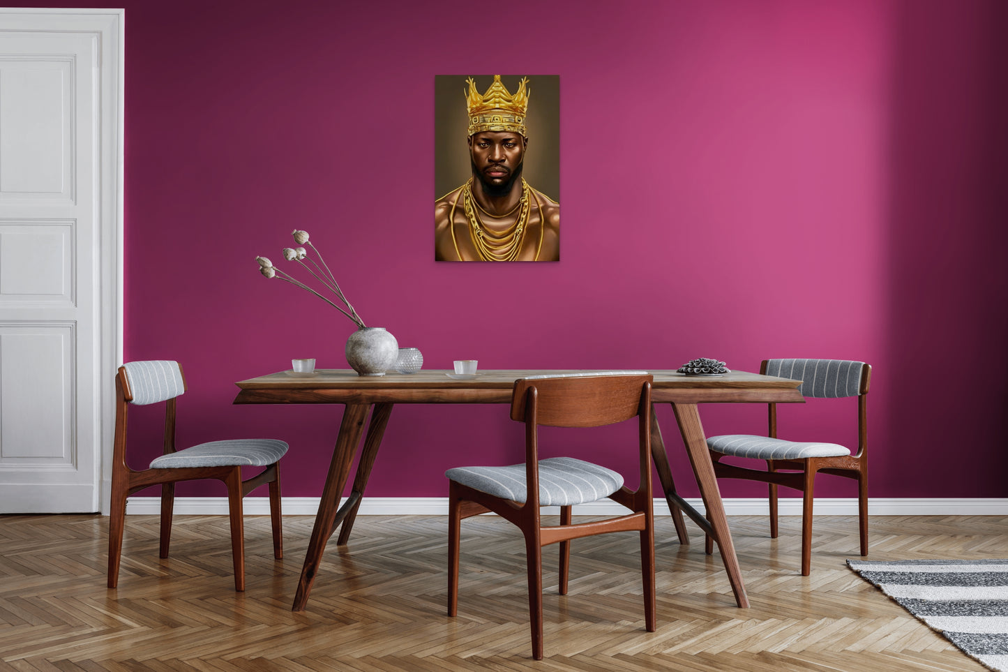 KING HAPUNOO, African Portrait Canvas Wall Art.