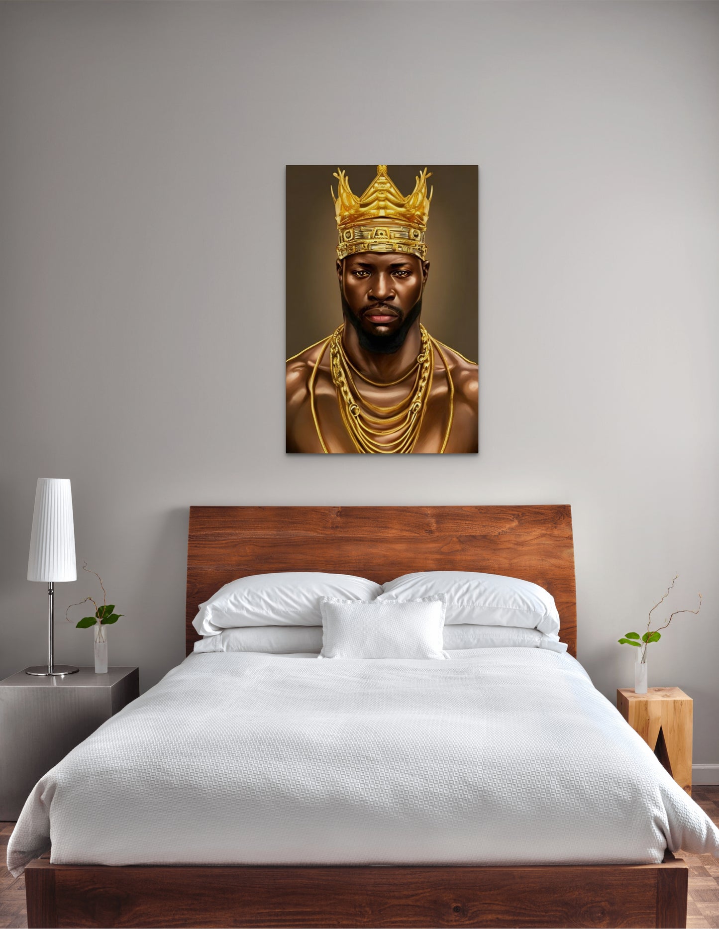 KING HAPUNOO, African Portrait Canvas Wall Art.