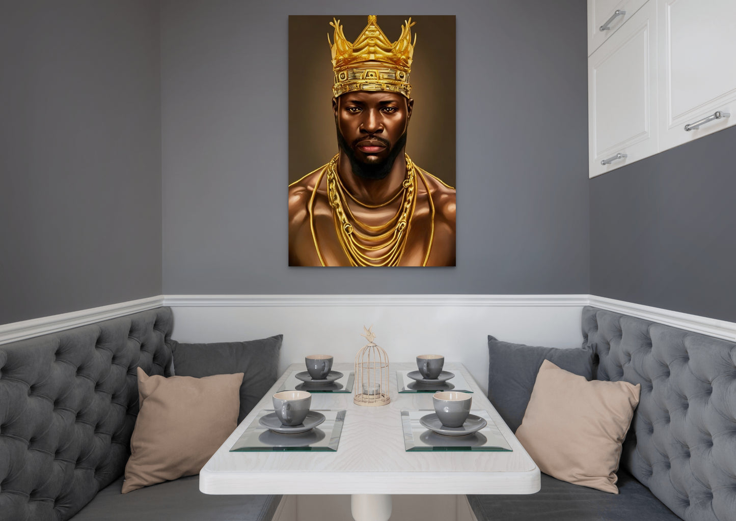 KING HAPUNOO, African Portrait Canvas Wall Art.