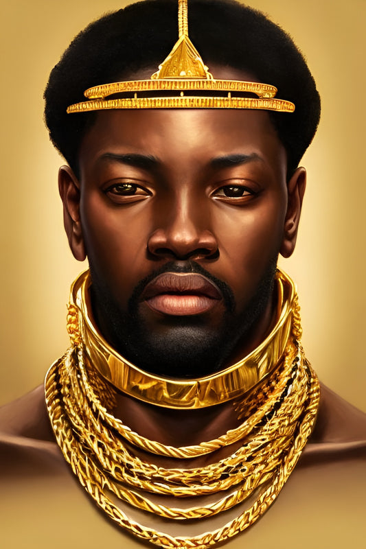 KING LADUNDOUGH, African Portrait Canvas Wall Art.