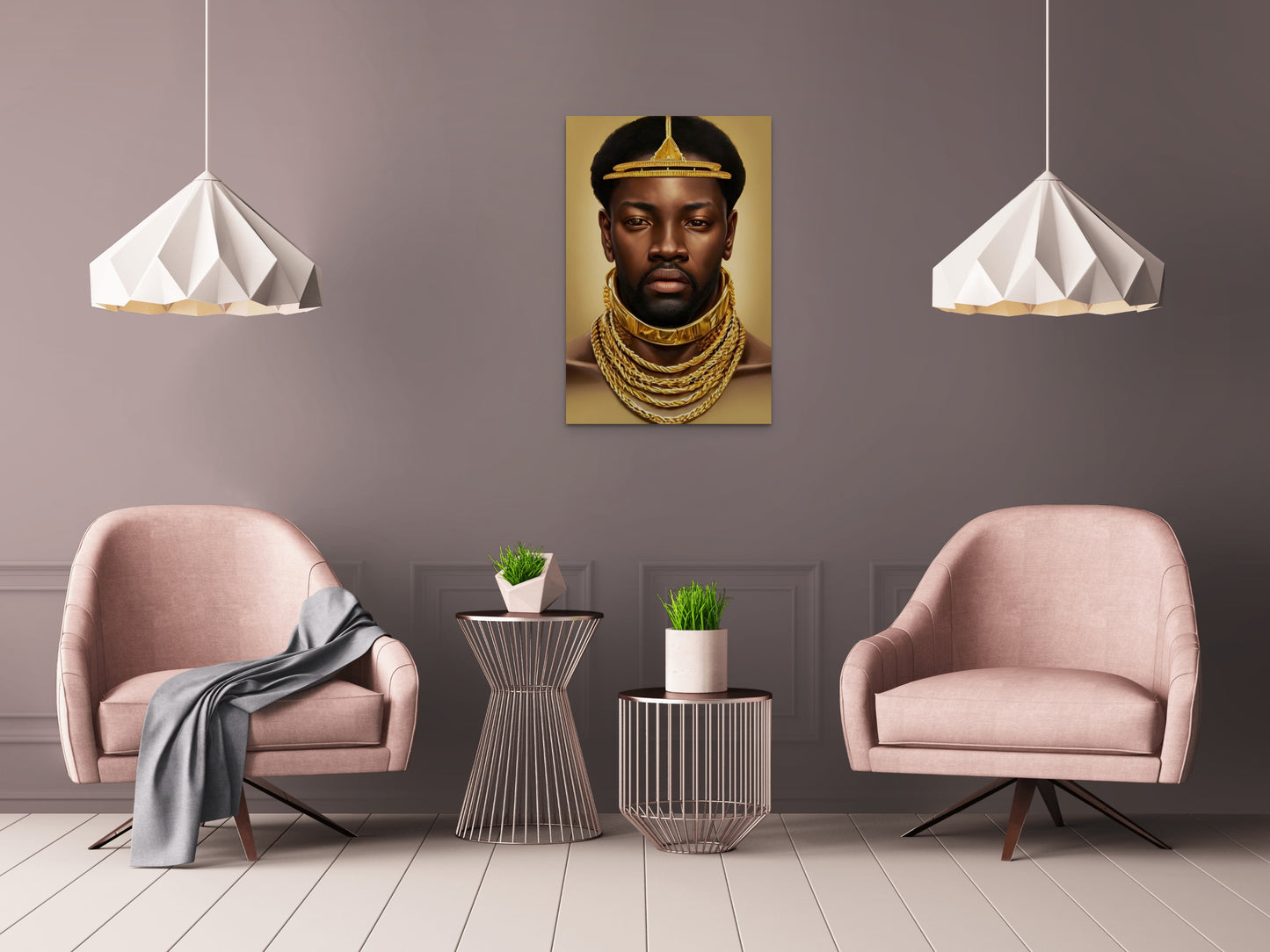 KING LADUNDOUGH, African Portrait Canvas Wall Art.