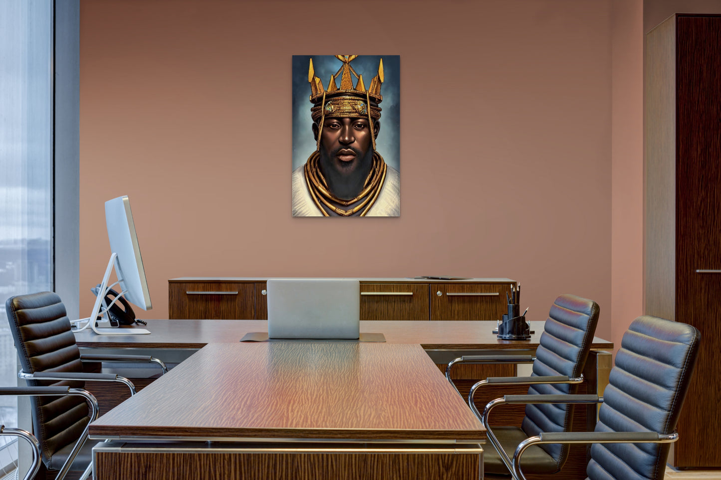 KING NAHEEM, African Portrait Canvas Wall Art.