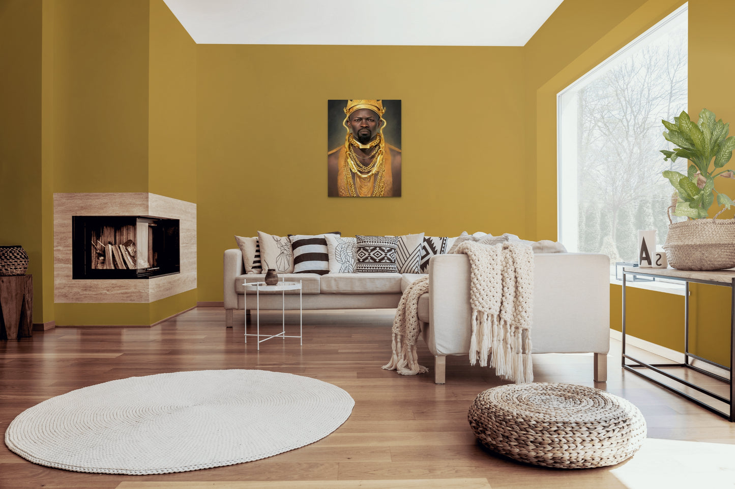 KING PADEMI, African Portrait Canvas Wall Art.