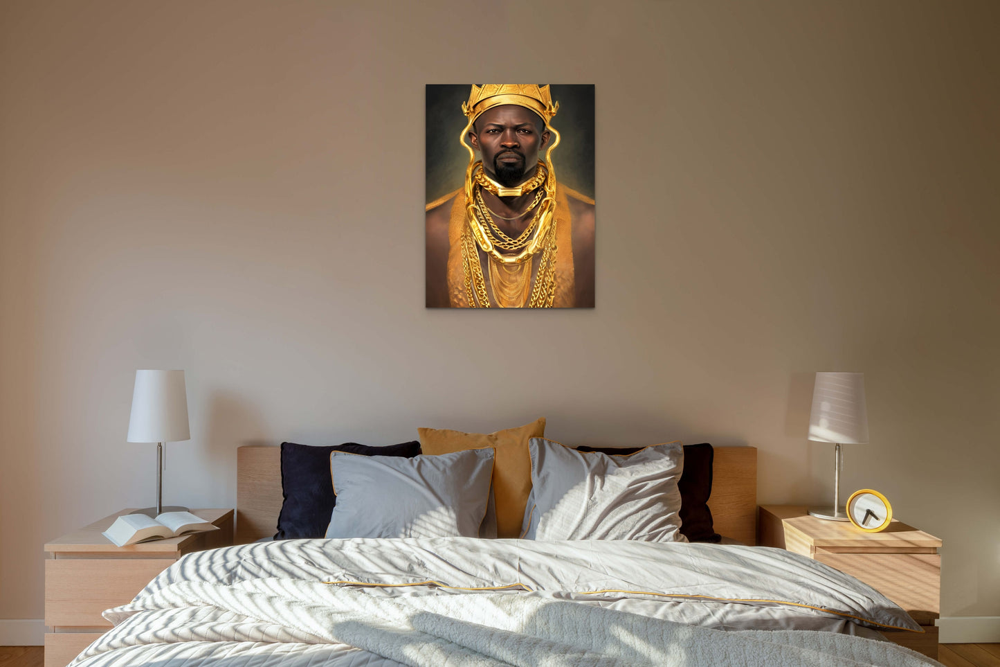 KING PADEMI, African Portrait Canvas Wall Art.