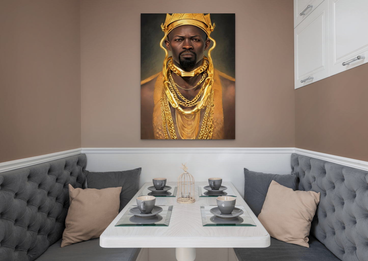 KING PADEMI, African Portrait Canvas Wall Art.