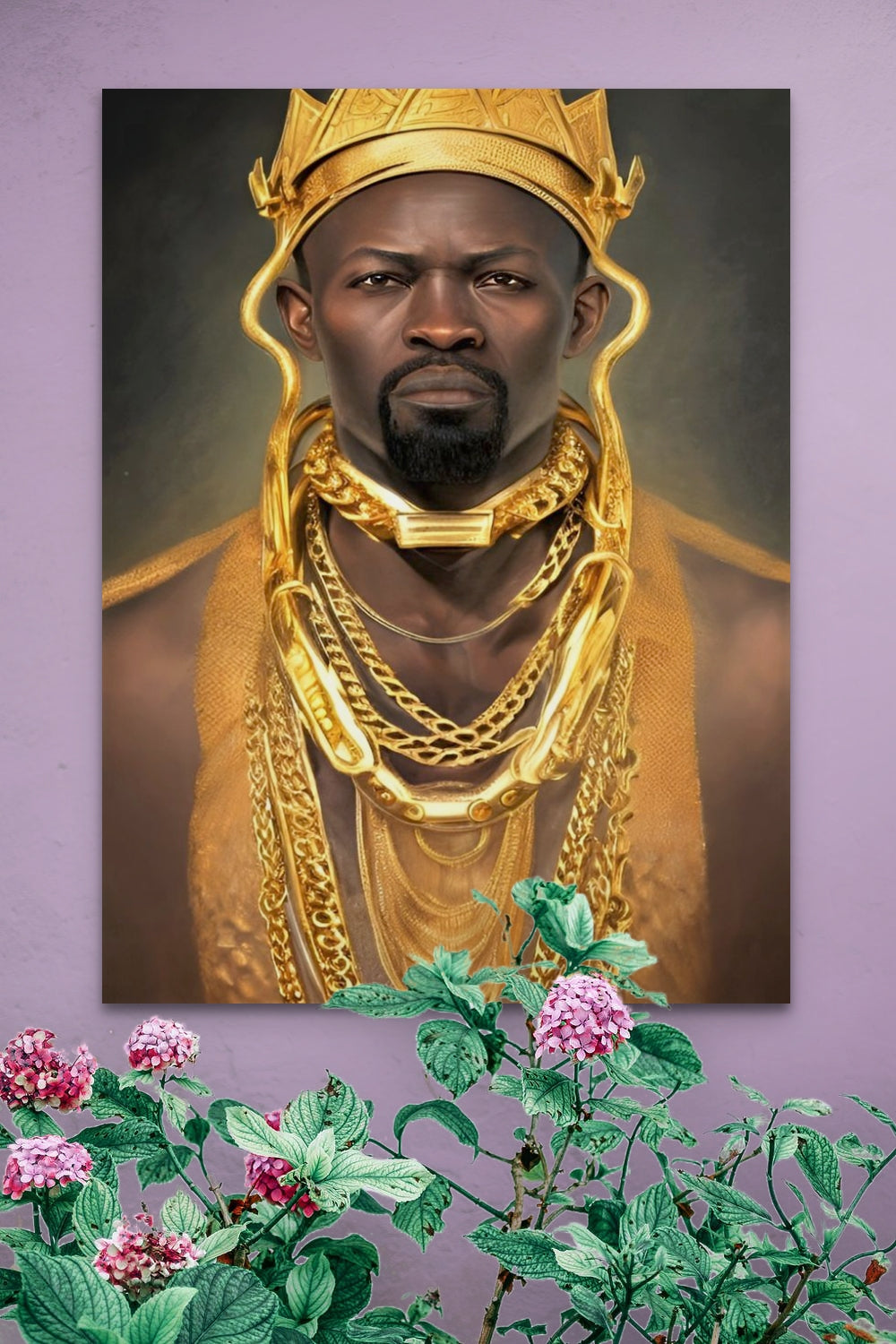 KING PADEMI, African Portrait Canvas Wall Art.