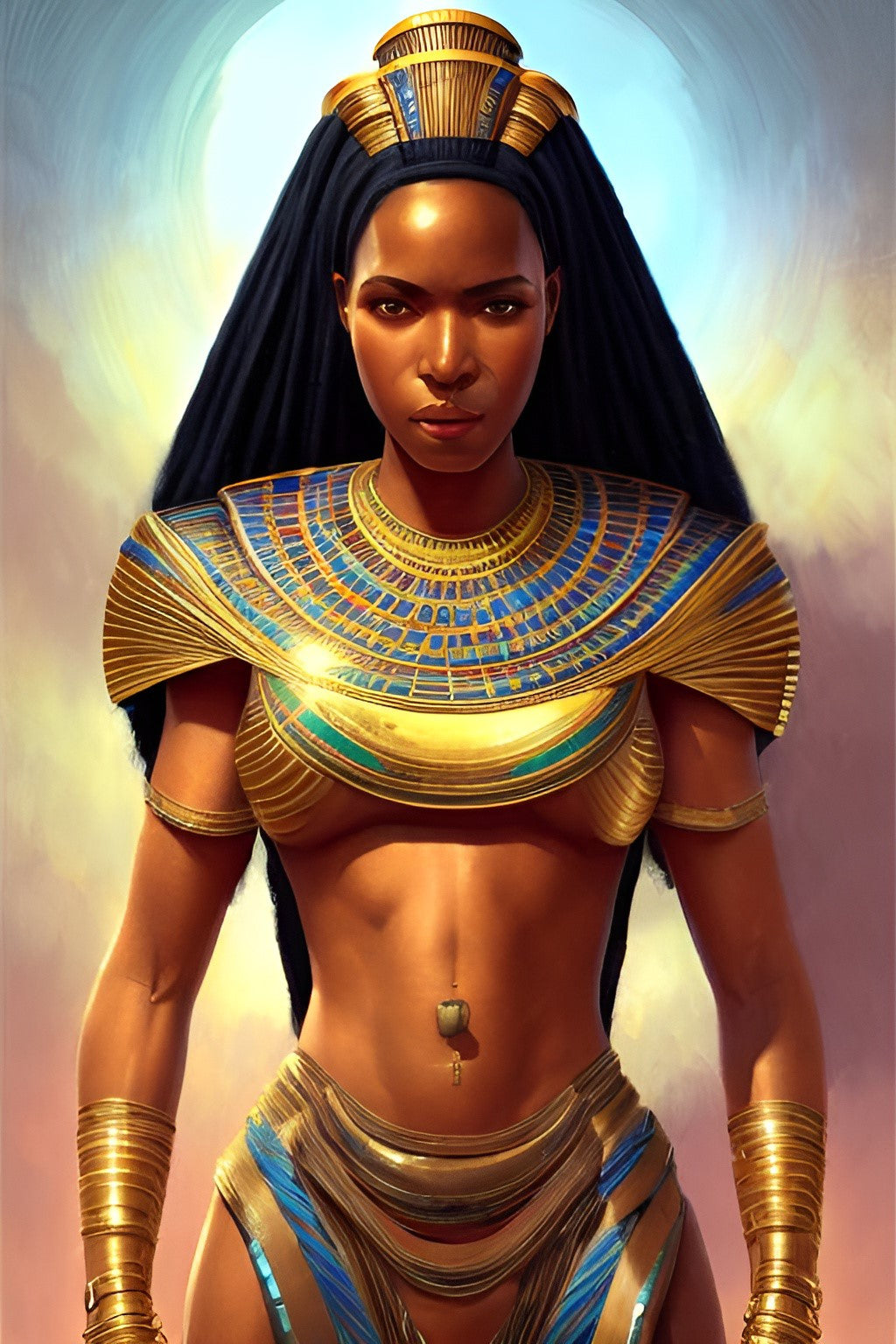 PHAROAH AAMINA, African Portrait Canvas Wall Art.