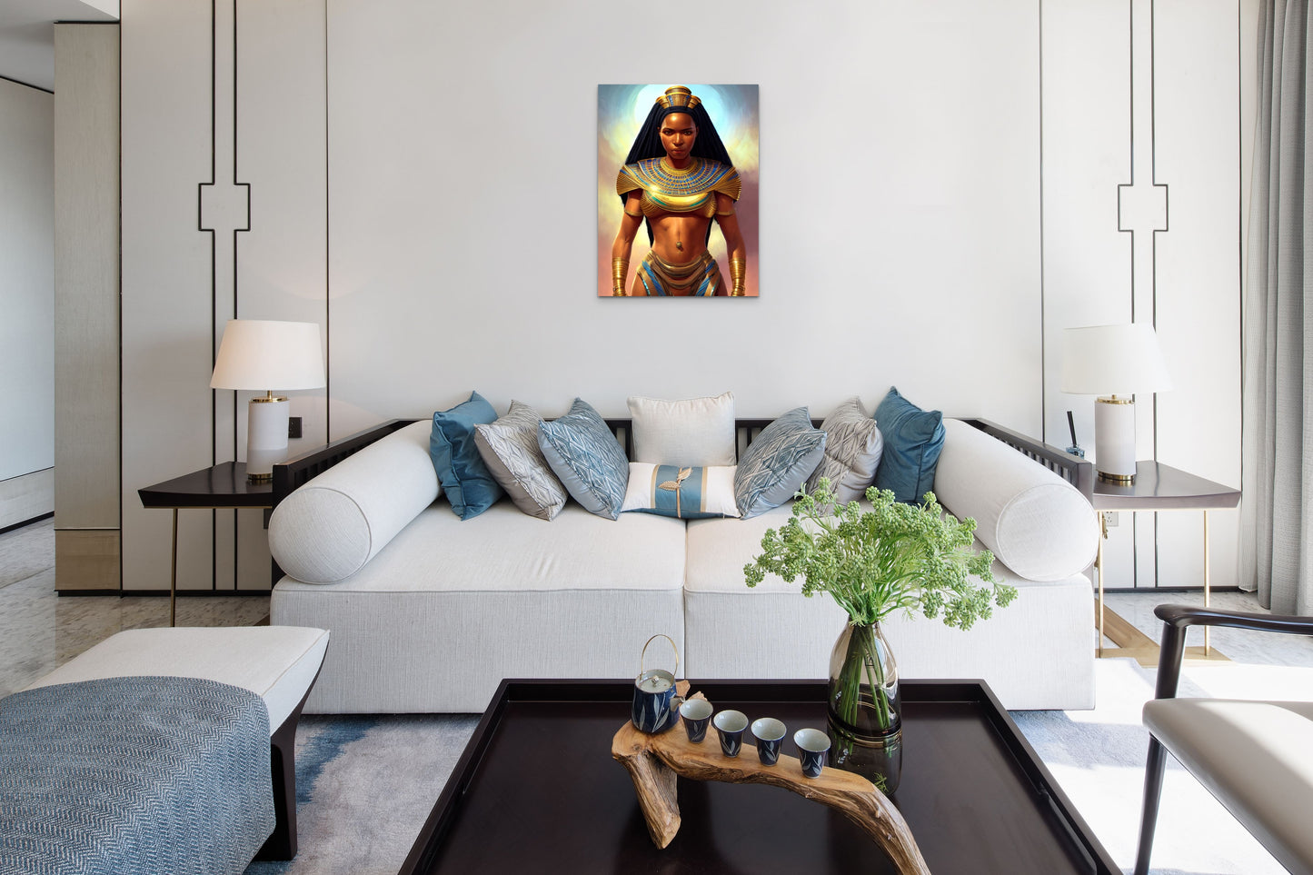 PHAROAH AAMINA, African Portrait Canvas Wall Art.