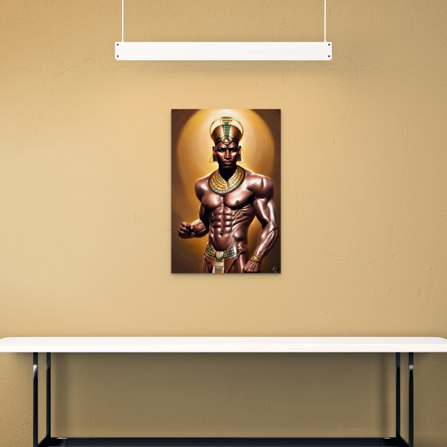PHAROAH AKNOTDOE, African Portrait Canvas Wall Art.
