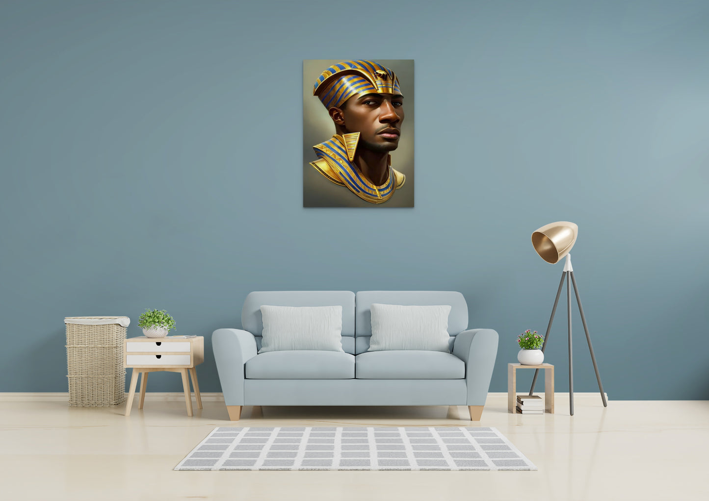 PHAROAH DUBALAH, African Portrait Canvas Wall Art.
