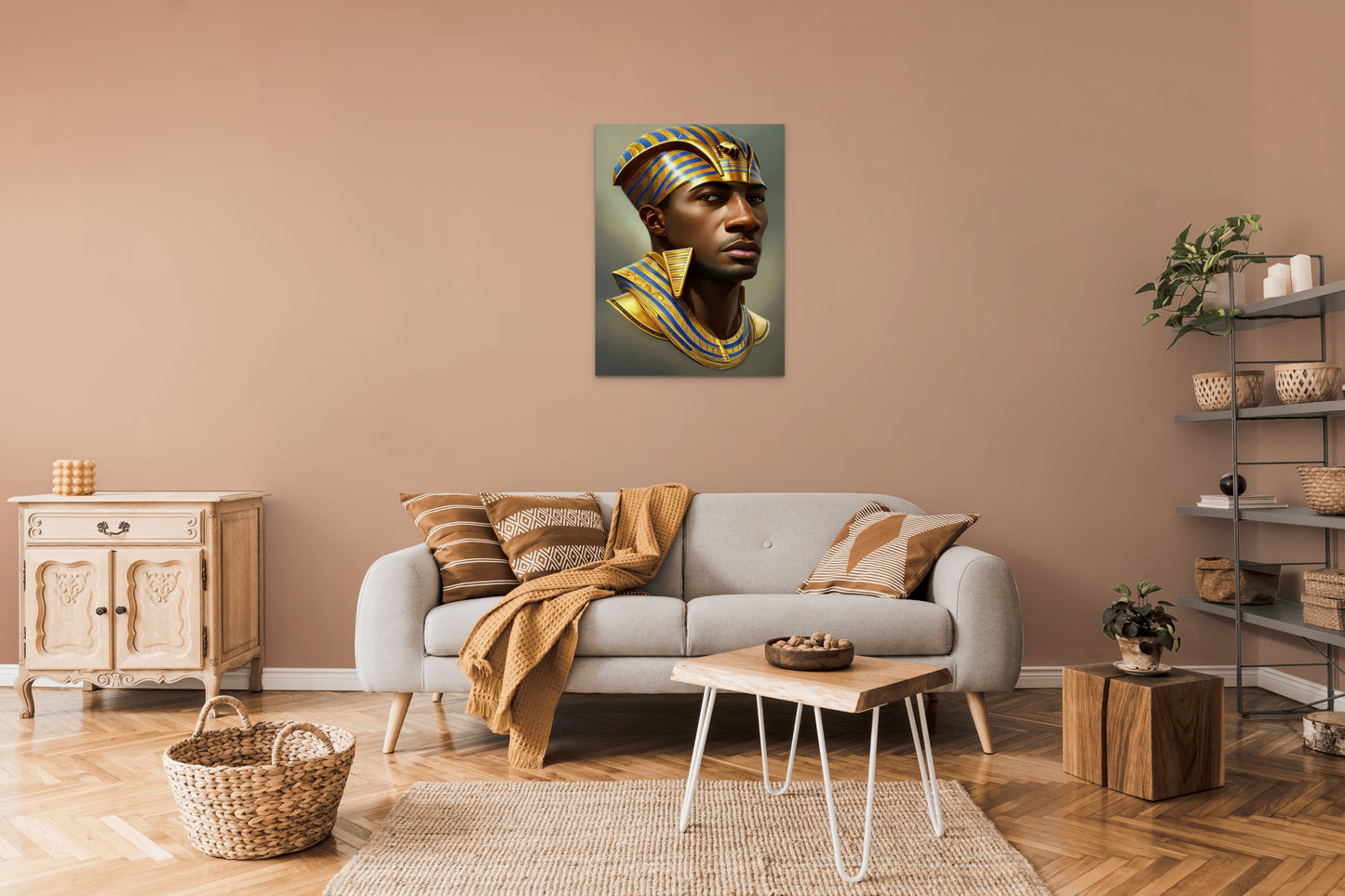 PHAROAH DUBALAH, African Portrait Canvas Wall Art.