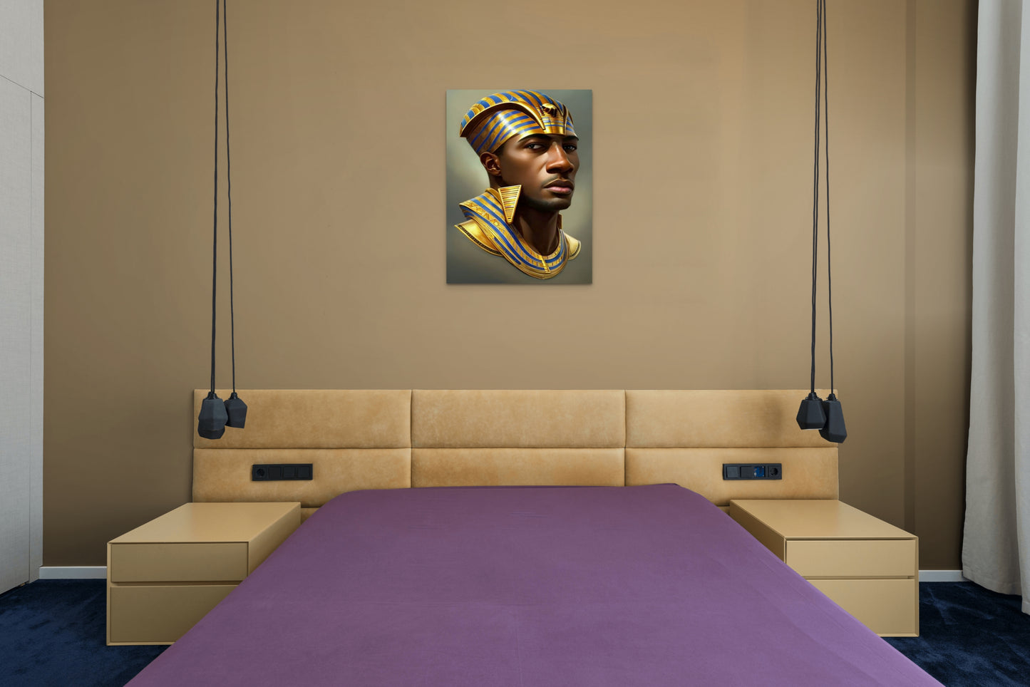 PHAROAH DUBALAH, African Portrait Canvas Wall Art.