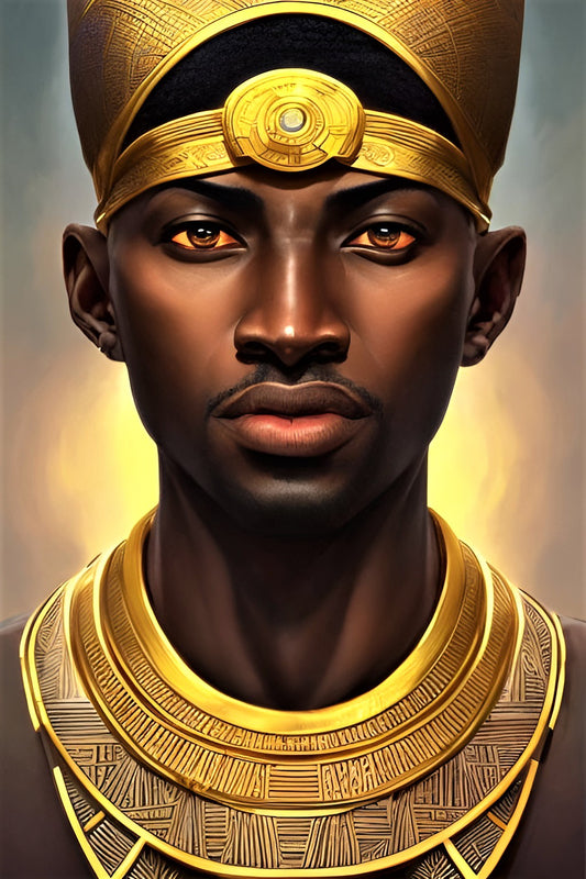 PHAROAH HAILEEF, African Portrait Canvas Wall Art.
