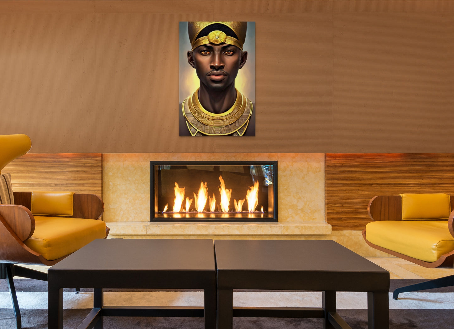 PHAROAH HAILEEF, African Portrait Canvas Wall Art.