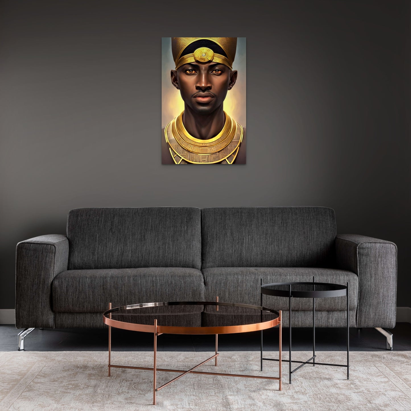 PHAROAH HAILEEF, African Portrait Canvas Wall Art.