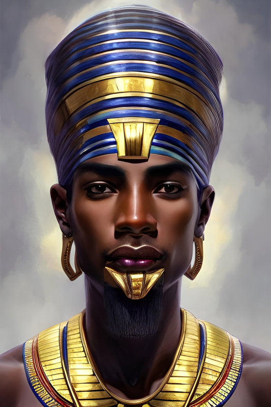 PHAROAH HASHEEF, African Portrait Canvas Wall Art.