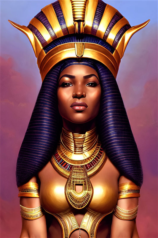 PHAROAH HASSANA, African Portrait Canvas Wall Art.