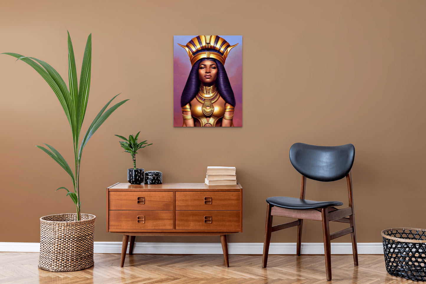 PHAROAH HASSANA, African Portrait Canvas Wall Art.