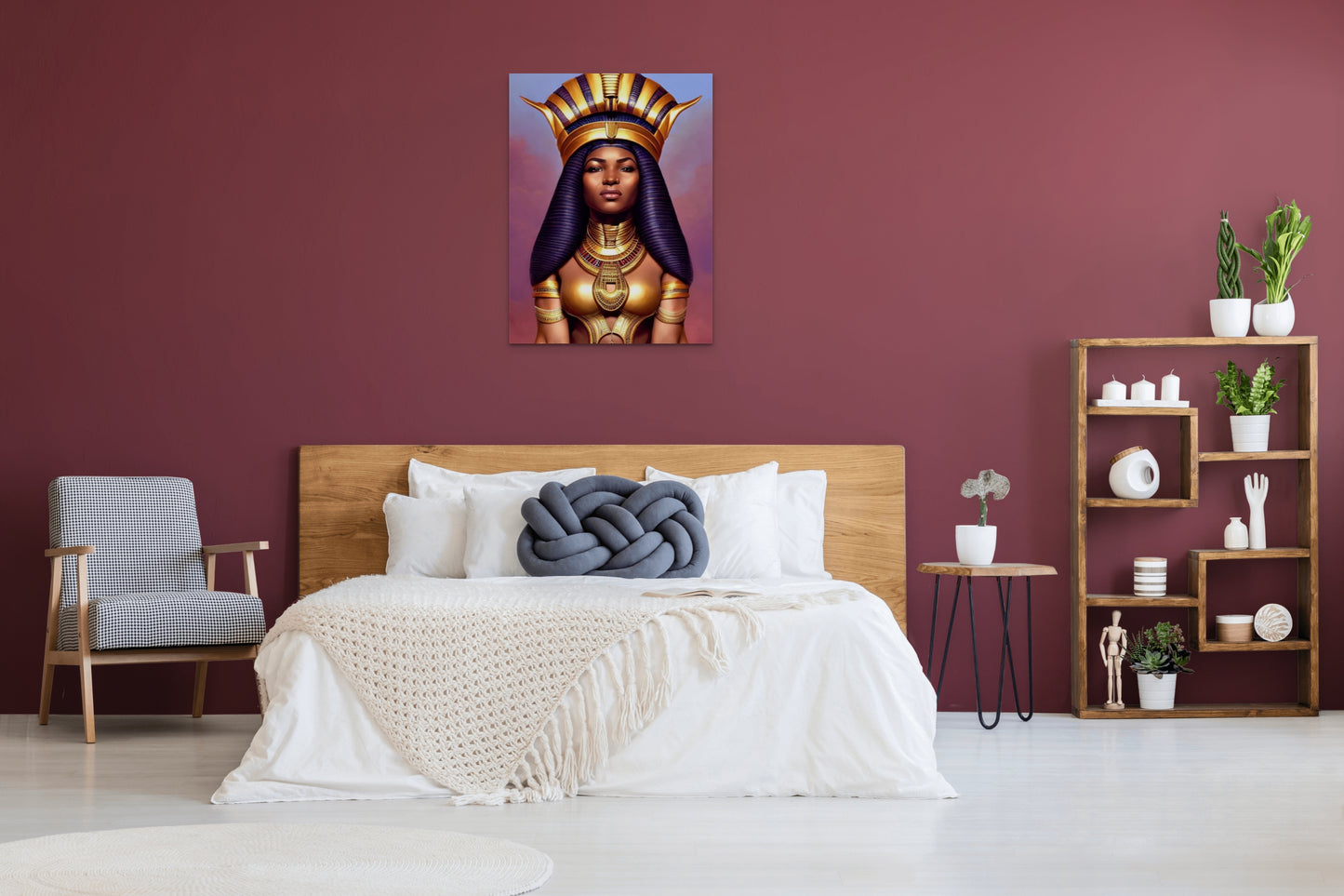 PHAROAH HASSANA, African Portrait Canvas Wall Art.