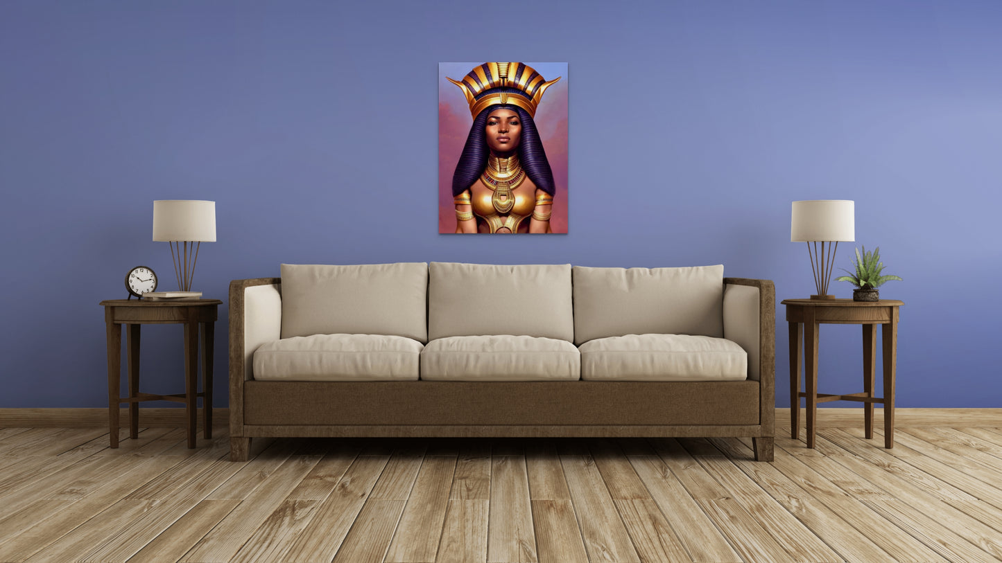 PHAROAH HASSANA, African Portrait Canvas Wall Art.
