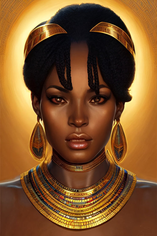 PHAROAH HUEREHADDA, African Portrait Canvas Wall Art.