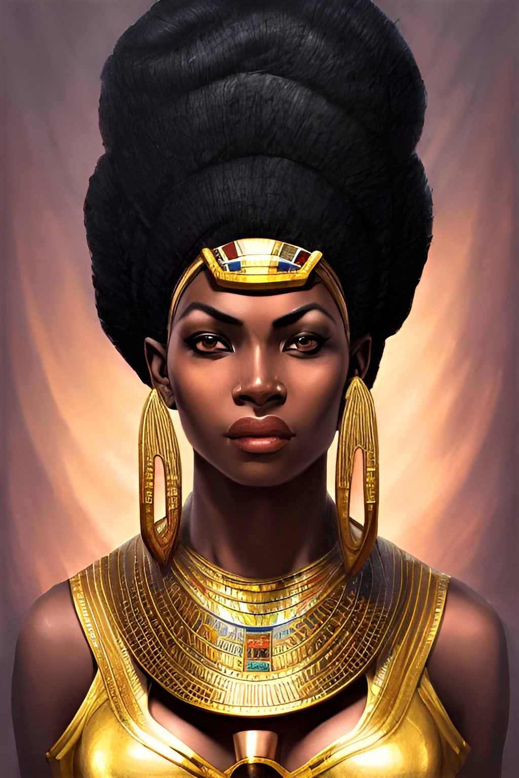 PHAROAH INEEZEY, African Portrait Canvas Wall Art.