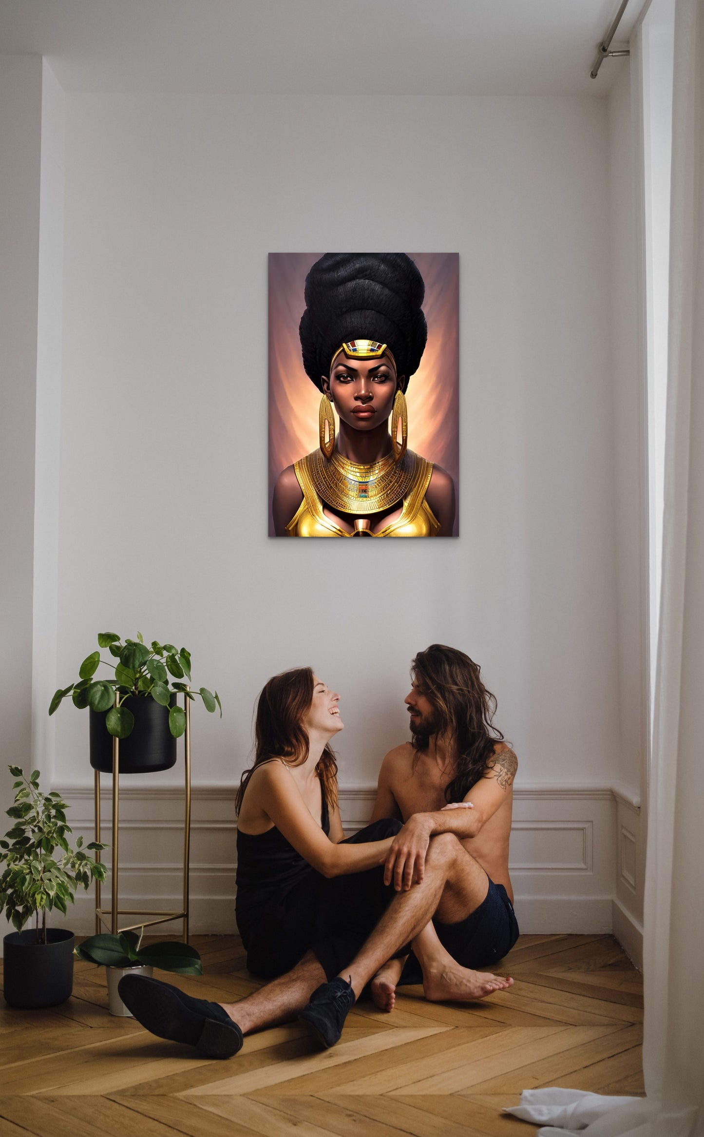 PHAROAH INEEZEY, African Portrait Canvas Wall Art.