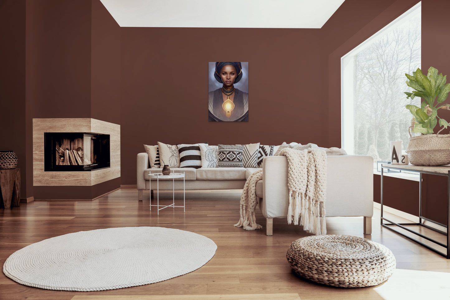 PHAROAH KNEWVIEYA, African Portrait Canvas Wall Art.