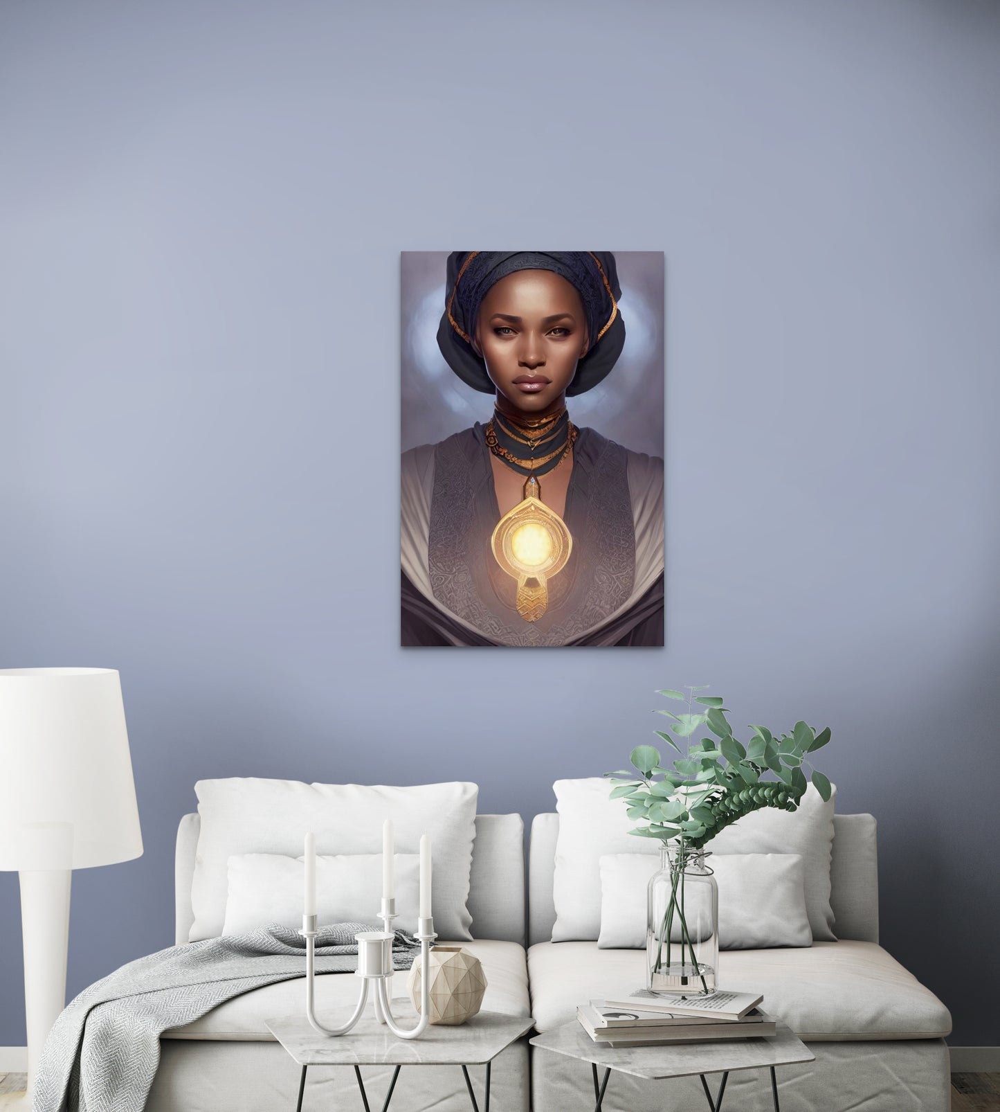 PHAROAH KNEWVIEYA, African Portrait Canvas Wall Art.