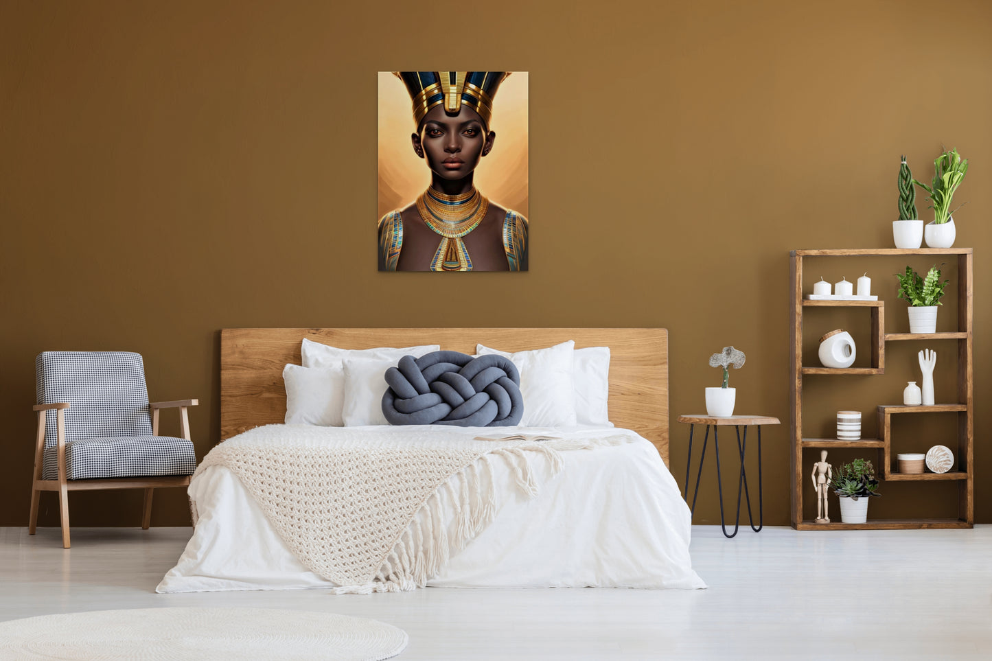 PHAROAH KRUAHMA, African Portrait Canvas Wall Art.