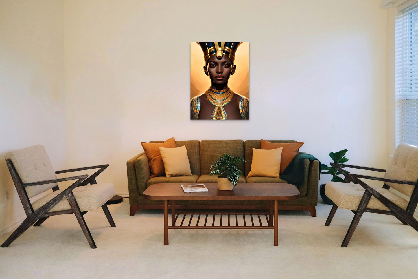 PHAROAH KRUAHMA, African Portrait Canvas Wall Art.